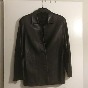 Black leather jacket